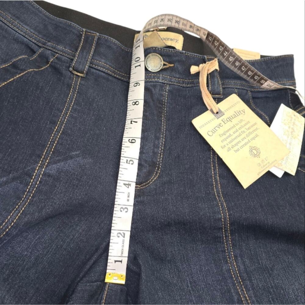 Democracy Wide Leg‎ Women's Dark Blue High Rise Stretch Jeans Size 10 New - Picture 7 of 14